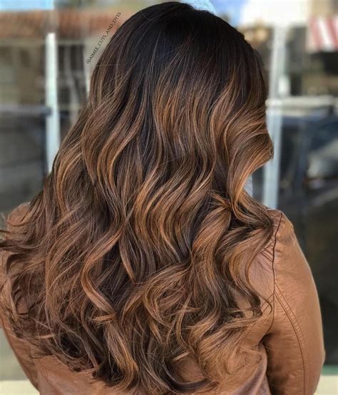 dark hair with caramel highlights|caramel hair highlights for brunettes.